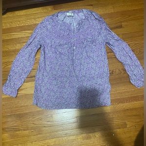 St John’s Bay Women’s Purple Floral Blouse